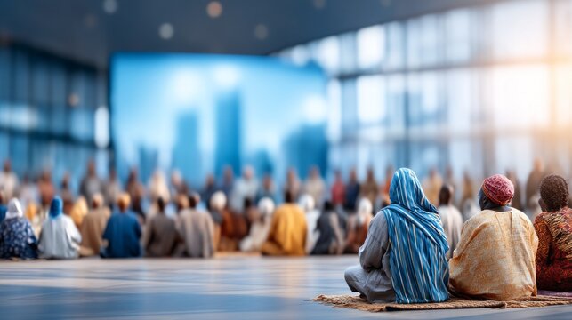 Gathering of African Griots Sharing Storytelling Traditions in Modern Space
