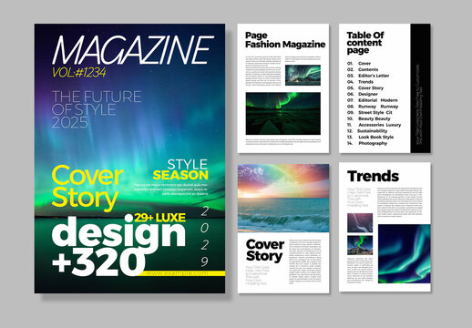 Modern Fashion Magazine Editorial Layout Template