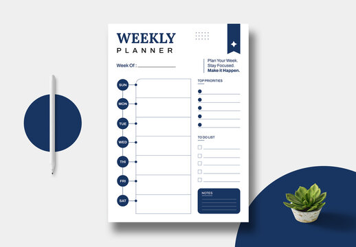 Weekly Planner Template Layout