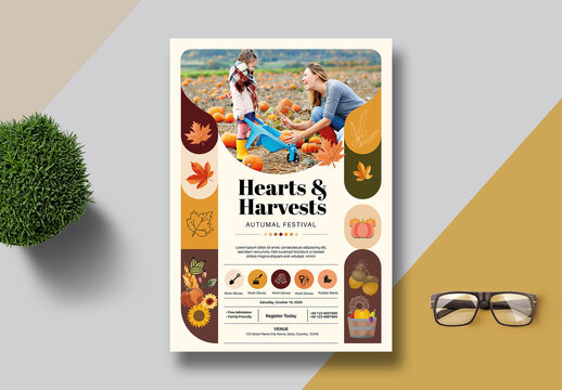 Hearts And Harvests Flyer Template
