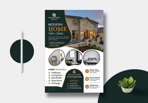 Real Estate Flyer Template Layout
