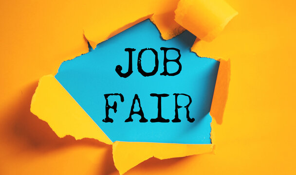 Hand with marker writing: Job Fair