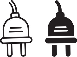Obraz premium Electrical Plug Icon Set | Power Plug, Electric Connector, Charger Plug Vector .