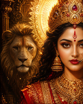 Durga Puja Durga Pooja Navratri Divine Hindu Celebration of Maa Durga Mahagauri Siddhidatri Chandika Ambe Dussehra Festival