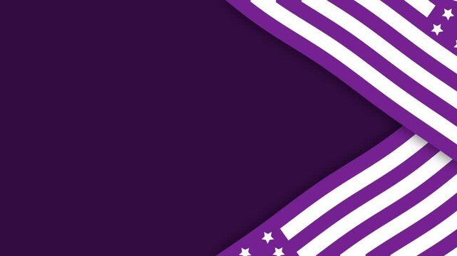 Purple Heart Day Patriotic Background with Stars and Stripes.