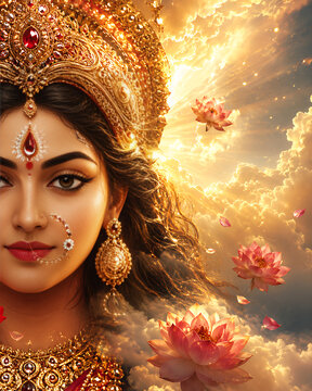 Durga Puja Durga Pooja Navratri Festival Celebrating Maa Durga Aparajita Ambika Jagdamba Bhavani Adi Shakti Vijayadashami