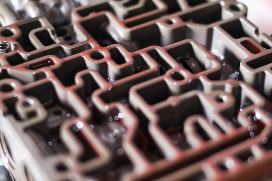 Macro of hydraulic channels in automatic transmission valve body