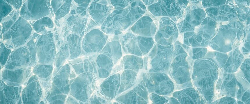 Clear Water Surface Reflection - Light Blue Tones, Abstract Texture, High Detail