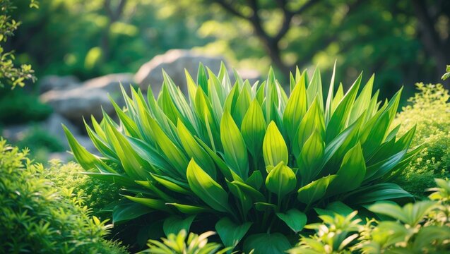Turmeric plant, a perennial herb from the tropical regions belonging to the ginger family (Zingiberaceae).