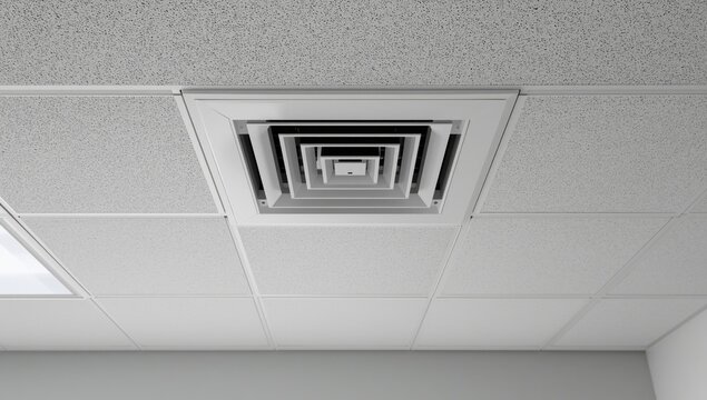 Ceiling Air Conditioning Vent in Modern Office Setting