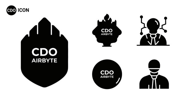 CDO Airbyte Logo Icon - Clean Vector Design for Data Technology, Software, and Business Branding