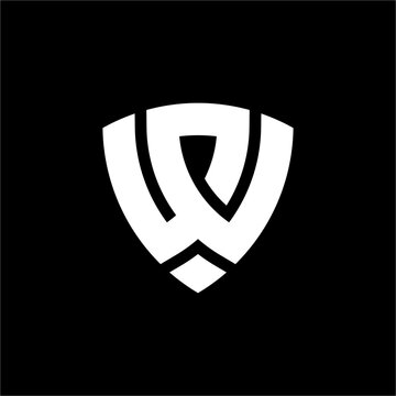 Futuristic minimalist W monogram inside a solid protective shield. Ideal for high-tech software, legal firms, or automotive luxury brands.