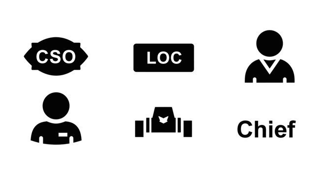 Business Organization Chart Icon: CSO Role and Staff Representation