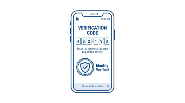 Minimalist Smartphone Verification Code Interface