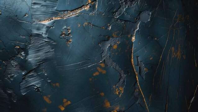 Close-up of a forged sheet texture covered with patina.