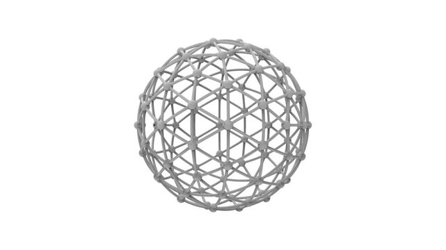 Geometric sphere made of interconnected lines