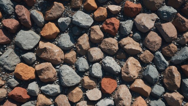 Vibrant and bold small stones with colorful texture.