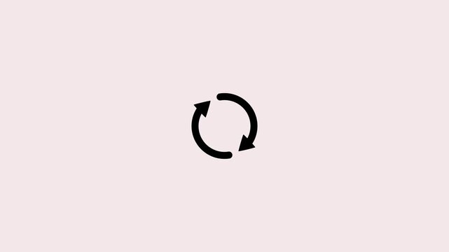 Half circle arrow loading animation rotating smoothly. white background Motion graphics of concept. animation