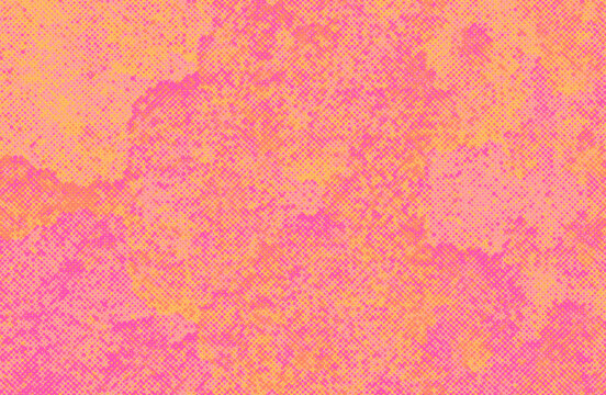 Riso print halftone gradient in risograph style, riso texture background, stamp print look.with grainy print	
