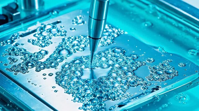 Atomic-Scale Electrode Surface Scanning in Electrolyte