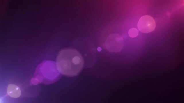 Magenta and violet cinematic light leak overlay with lens flare