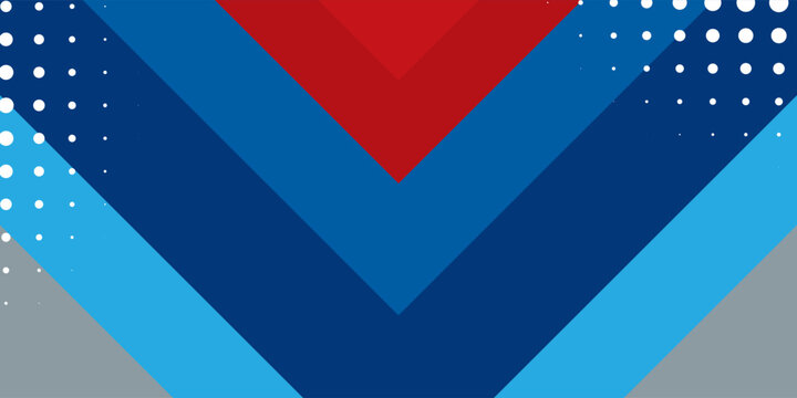 Abstract polygon red and blue gradient dynamic shapes composition background