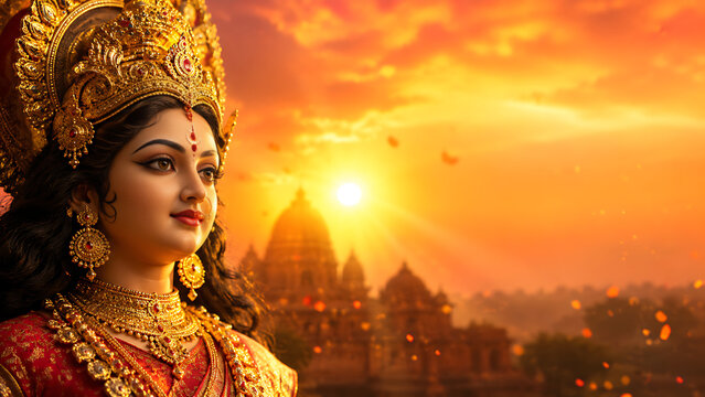 Durga Puja Durga Pooja Navratri Vijayadashami Dussehra Celebration with Maa Durga Mahishasura Mardini Ambika Chandika
