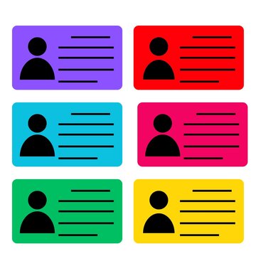 Modern Colorful ID Card Template Collection for Employees, Office Staff and Business Identity