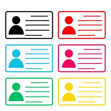 Colorful Employee ID Card Template Set with Business Identity Badge Collection