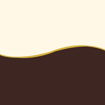 Luxury Cream Brown and Gold Abstract Wave Background with Elegant Metallic Border