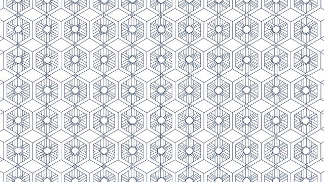 White paper texture with geometric hexagon seamless lattice pattern