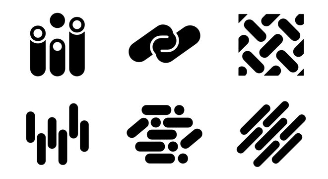 70 Abstract Geometric Shapes, Minimalist Icons Set, Modern Graphic Elements, Simple Vector Patterns for Design 100