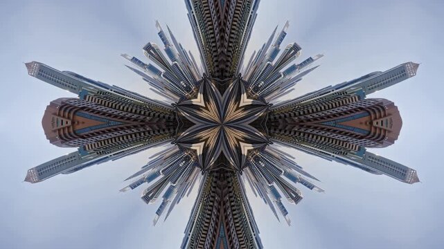 dubai metro abstract hypnotic pattern