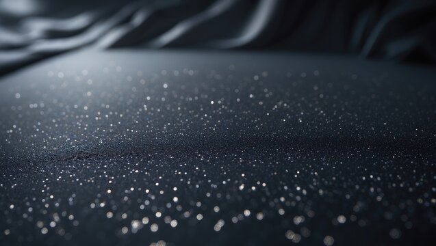 Close-up ultramacro photo of dark textured material patterns, specifically the texture of rough black plastic and black asphalt.