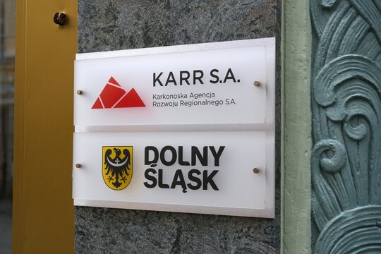 JELENIA GORA, POLAND - JUNE 7, 2026: Local government building in Jelenia Gora, Poland. Karkonosze Regional Development Agency (Karkonoska Agencja Rozwoju Regionalnego).