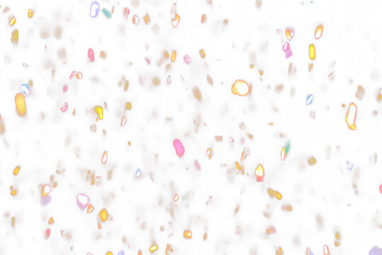 Colorful Confetti Falling Against Transparent Background Celebration Party Event