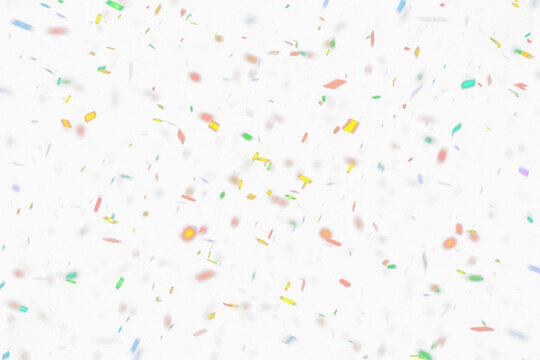 Colorful Confetti Falling on Transparent Background Celebration Party Event
