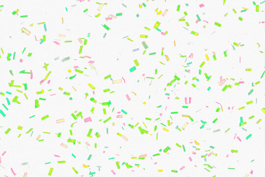 Colorful Confetti Falling Against Transparent Background Celebration Party Event