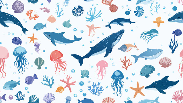 海の生き物たち_1920x1080px