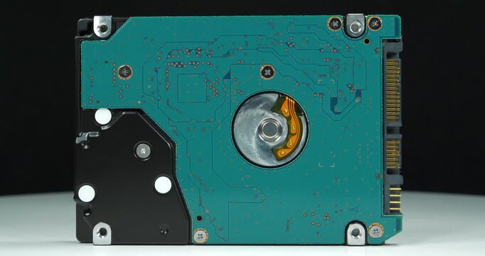 Hard drive. Internal laptop hard drive stores important digital data