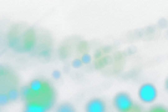 Abstract Blurry Bokeh Lights Background With Teal And Green Hues