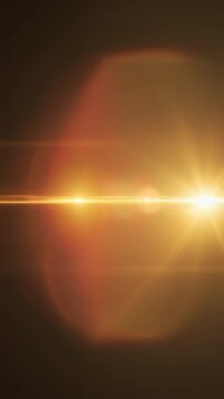 Warm golden sunset cinematic light leak overlay with honey gold, amber and peach gradients, realistic lens flare, optical bloom and seamless looping motion for premium video editing on dark background