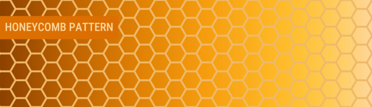 Honeycomb ball hexagon pattern with gold lace and a soccer goal structure for bee themed football design. This stock illustration combines a honeycomb cell shield, neat wire grid, and macro.