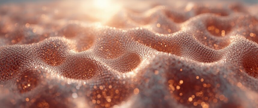 Sparkling Sand Dunes Under Soft Light with Golden Textures