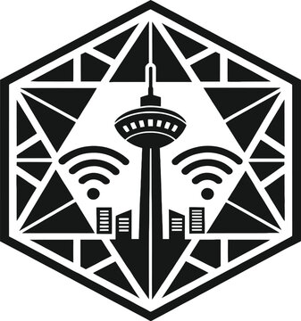 light sensor silhouette vector icon  bold geometri