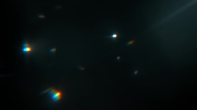 Real Shooted Cinematic Lens Flare Overlay on Black Background at 1000fps Slow Motion.