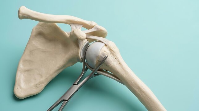 Shoulder Joint Replacement Model with Surgical Prosthesis