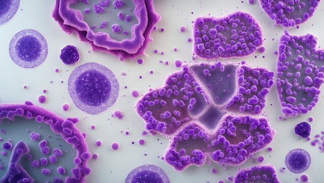 Photomicrograph of fine needle aspiration (FNA) cytology of a lung (pulmonary) nodule revealing adenocarcinoma, a form of non-small cell carcinoma.
