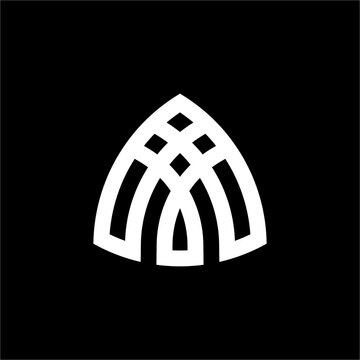 A sophisticated woven AM/MA emblem featuring elegant arched lines. Perfect for luxury boutique hotels, premium spas, and high-end cosmetics.