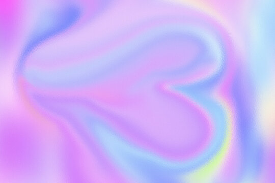 Abstract luxury pearlescent holographic background with vibrant pastel iridescent fluid waves and frosted glass texture